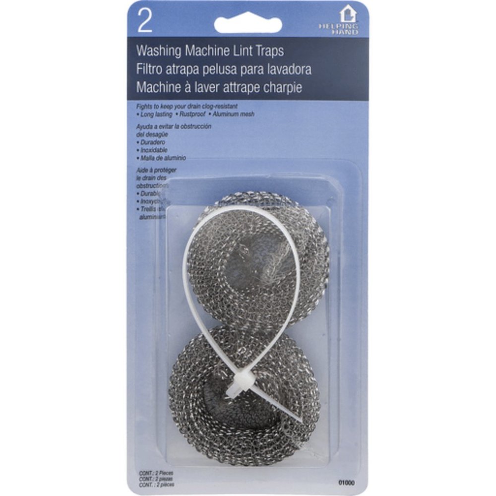 Helping Hands Aluminum Mesh Lint Traps (2/Pack) plumbing Laundry Washing Machine